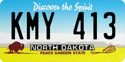 ND license plate KMY413