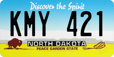 ND license plate KMY421