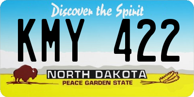 ND license plate KMY422