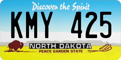 ND license plate KMY425