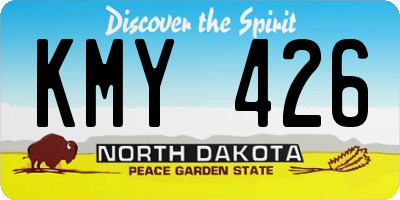 ND license plate KMY426