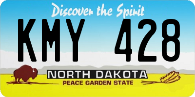ND license plate KMY428