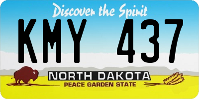 ND license plate KMY437