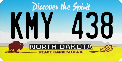 ND license plate KMY438