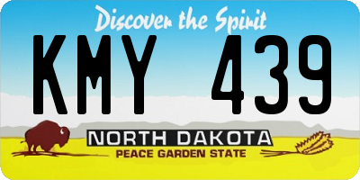 ND license plate KMY439