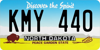 ND license plate KMY440