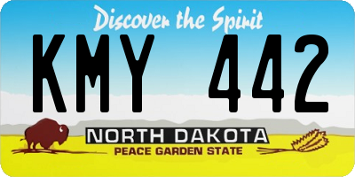 ND license plate KMY442