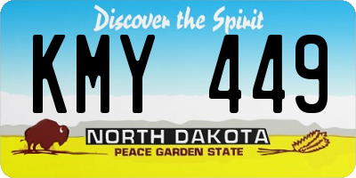ND license plate KMY449