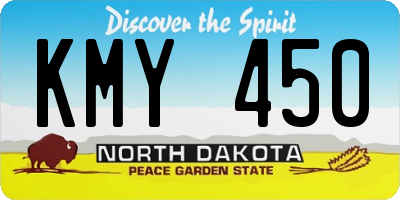 ND license plate KMY450