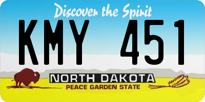 ND license plate KMY451
