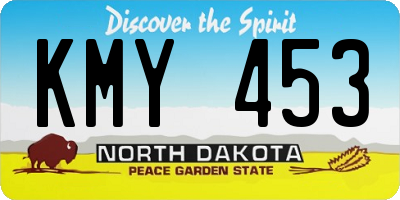 ND license plate KMY453