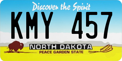 ND license plate KMY457