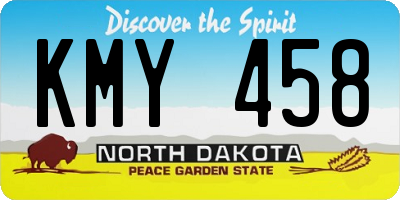 ND license plate KMY458