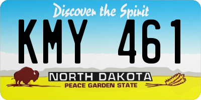 ND license plate KMY461