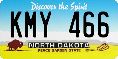 ND license plate KMY466