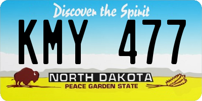 ND license plate KMY477