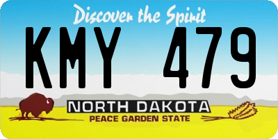 ND license plate KMY479