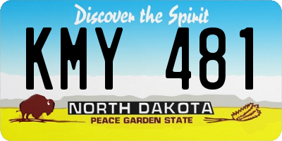 ND license plate KMY481