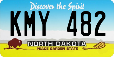 ND license plate KMY482