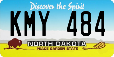 ND license plate KMY484