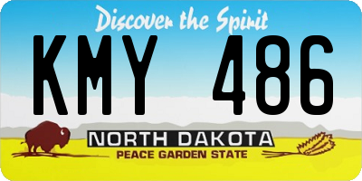ND license plate KMY486