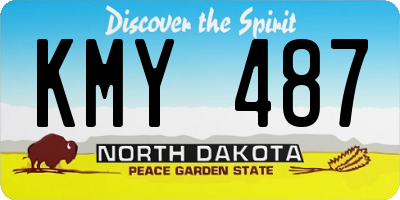 ND license plate KMY487