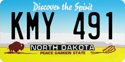 ND license plate KMY491