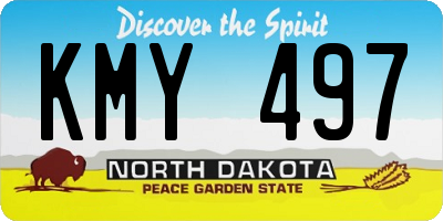 ND license plate KMY497