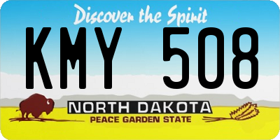 ND license plate KMY508