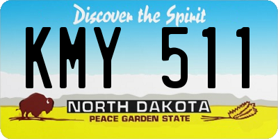 ND license plate KMY511