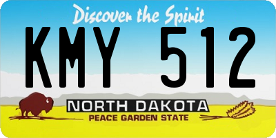 ND license plate KMY512