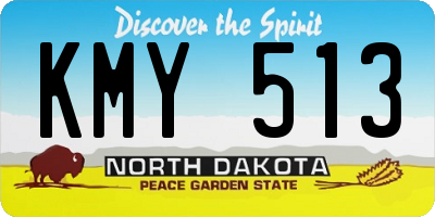 ND license plate KMY513