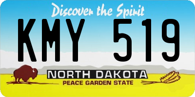 ND license plate KMY519