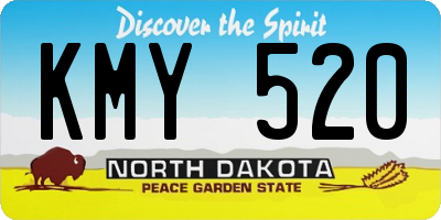 ND license plate KMY520