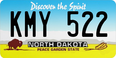 ND license plate KMY522