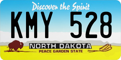 ND license plate KMY528