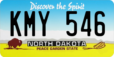 ND license plate KMY546