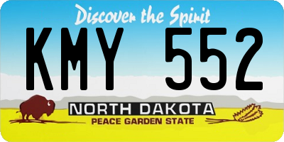 ND license plate KMY552