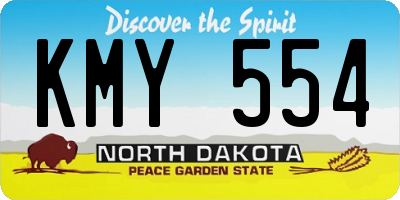 ND license plate KMY554