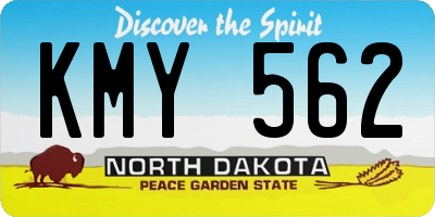 ND license plate KMY562