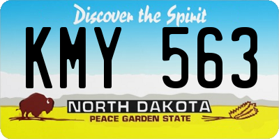 ND license plate KMY563