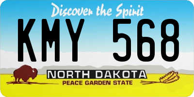 ND license plate KMY568