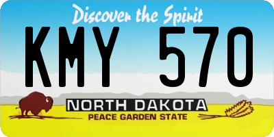 ND license plate KMY570
