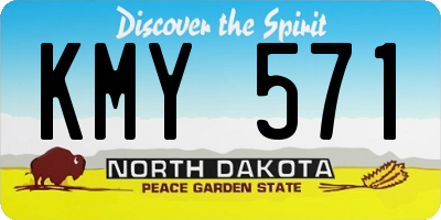 ND license plate KMY571