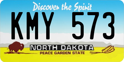 ND license plate KMY573