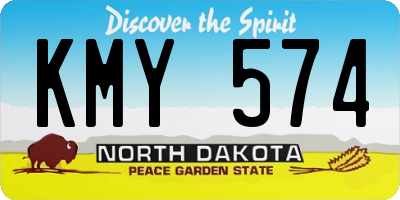 ND license plate KMY574