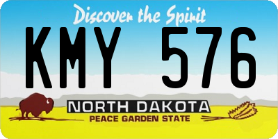 ND license plate KMY576