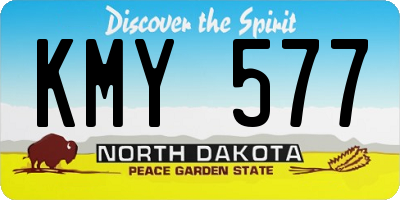 ND license plate KMY577