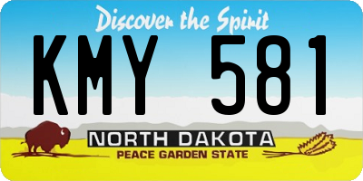 ND license plate KMY581