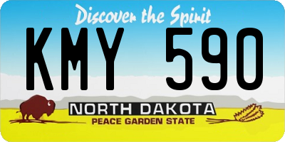 ND license plate KMY590